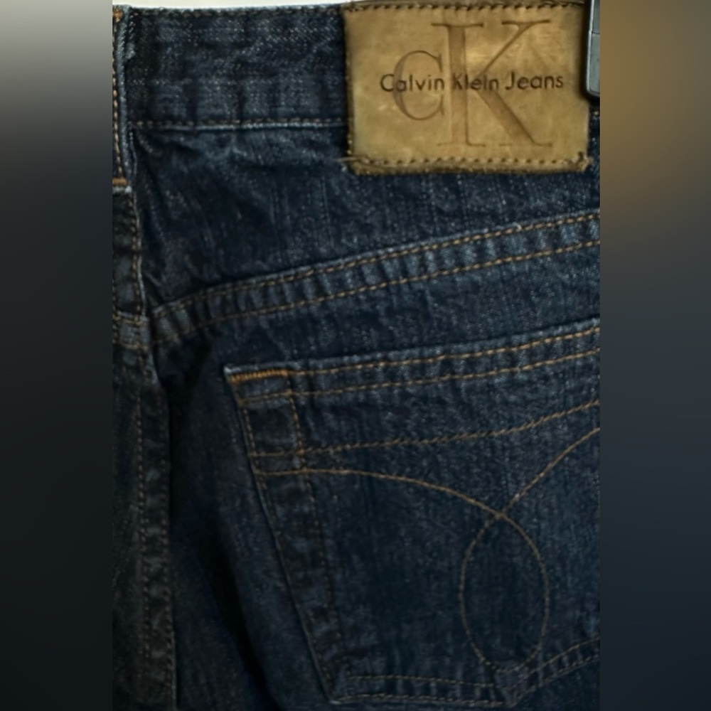 Vintage Y2K Calvin Klein Mid-Rise Flare Double Stone Wash Jeans Size 1 - Picture 4 of 12